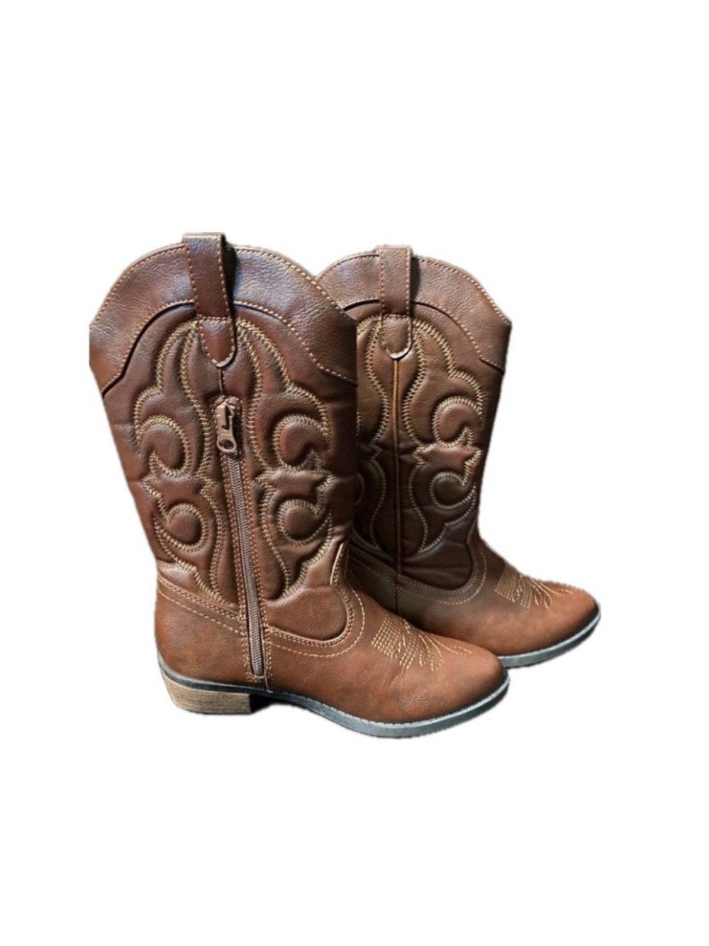 Cat & Jack Brown Mid-Calf Western Heeled Boots